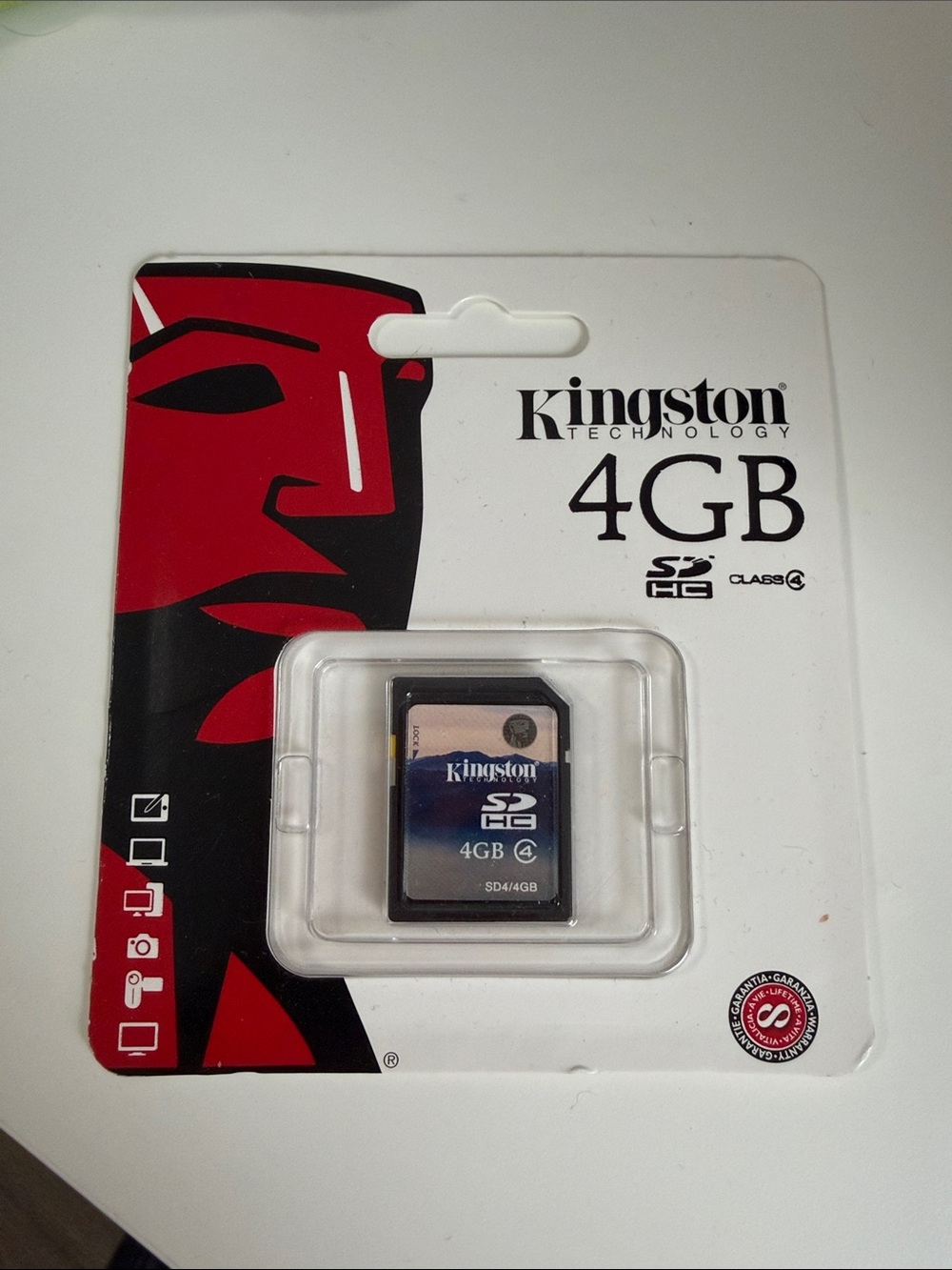 Kingston 4GB SDHC Memory Card - Blue and Black Packaging